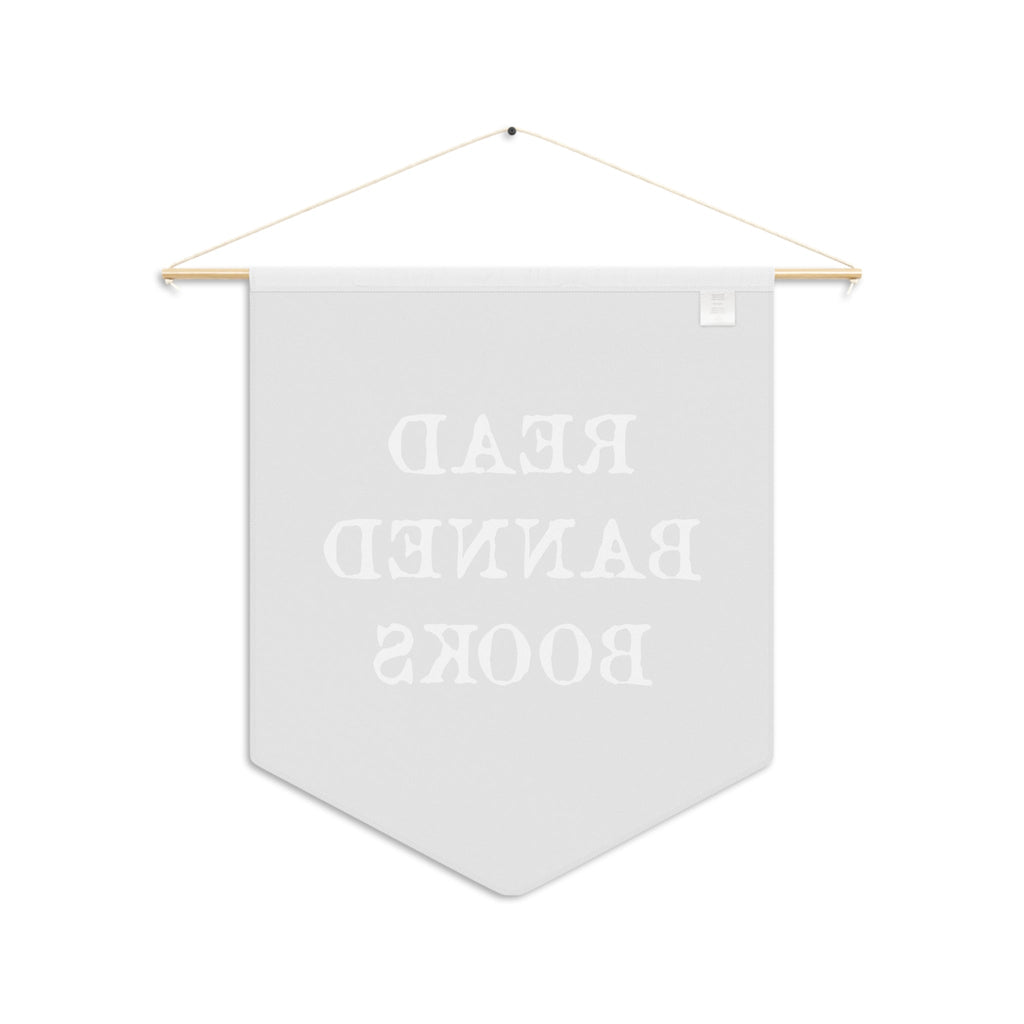 Read Banned Books Wall Hanging Pennant Banner Flag