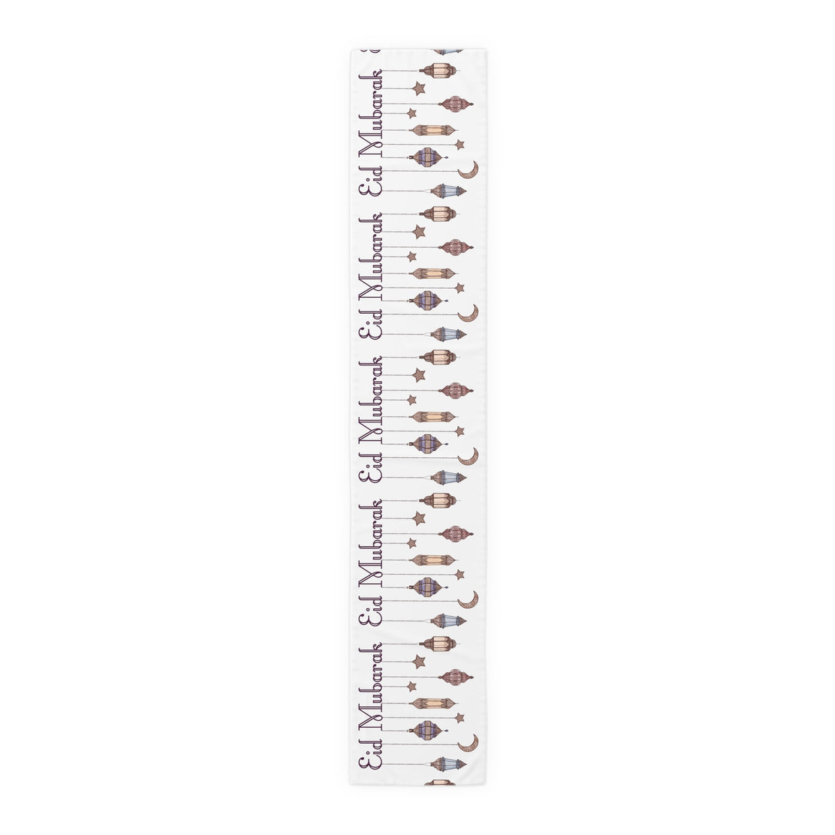 Eid Mubarak Islamic Lanterns Holiday Decor Cotton Poly Table Runner