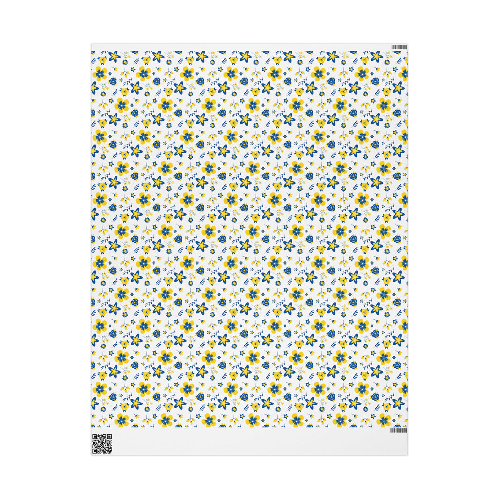 Ukranian Country Flowers Spring Holiday Gift Wrap Paper - Glossy Or Matte