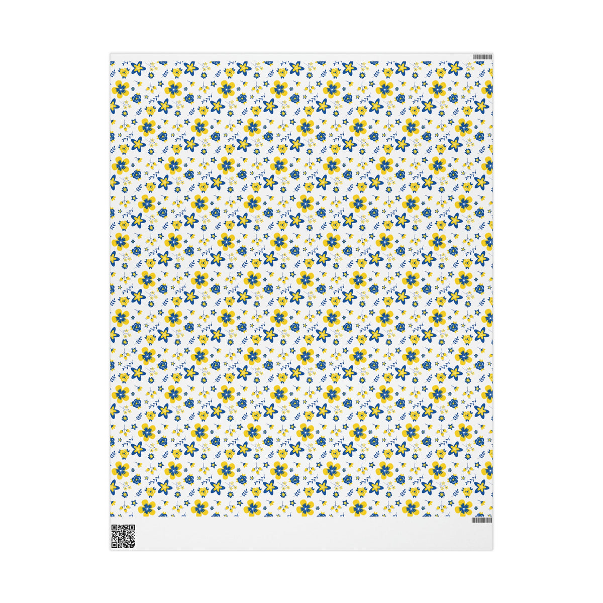 Ukranian Country Flowers Spring Holiday Gift Wrap Paper - Glossy Or Matte