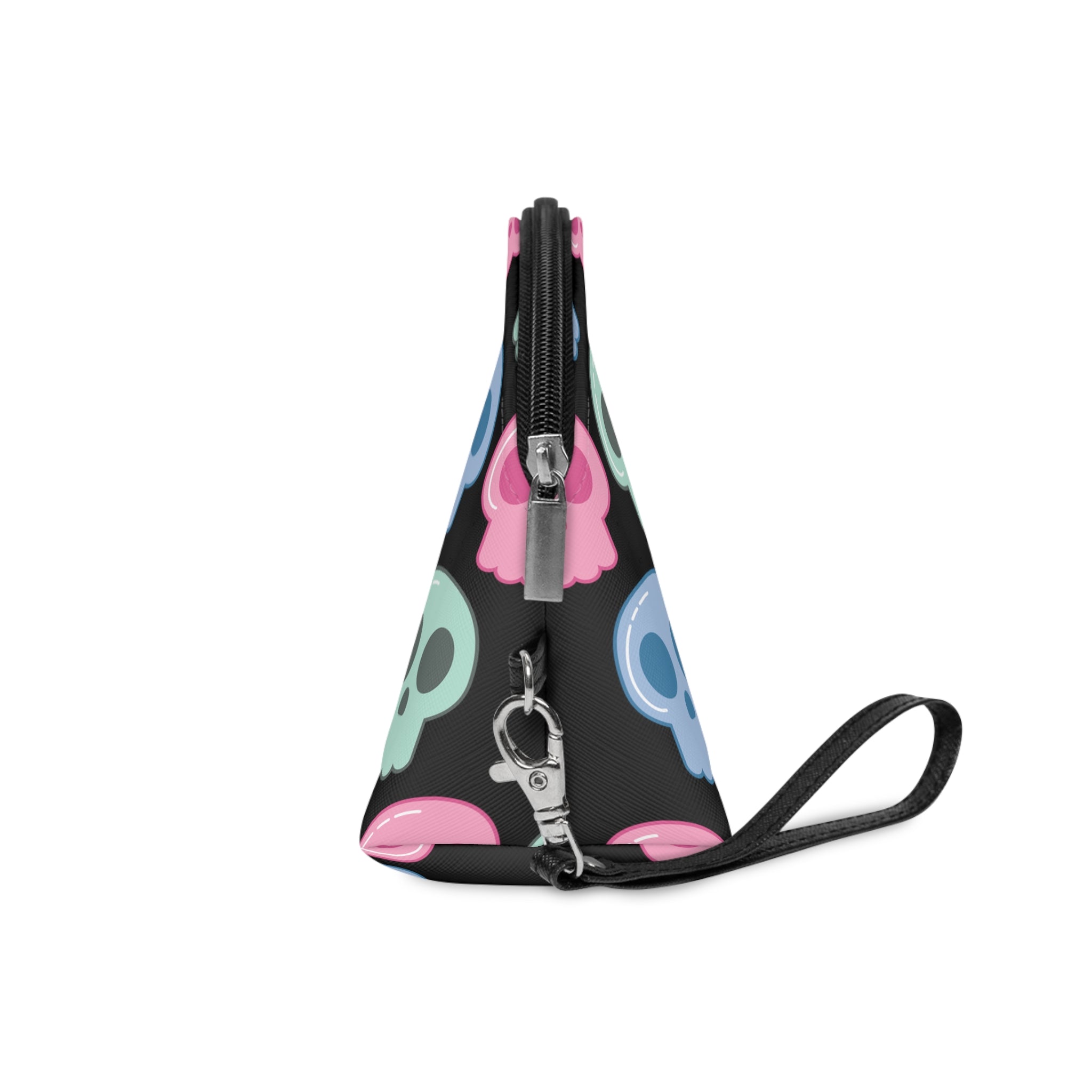 Pastel Goth Skulls Cute Black Halloween Travel Cosmetic Makeup Bag