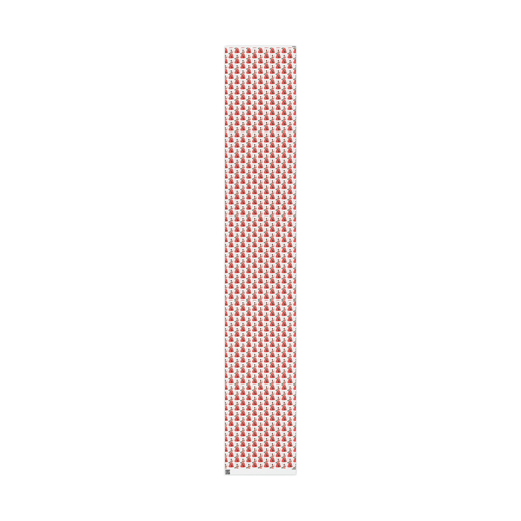Happy Holidays Christmas Lady With Candle Retro Christmas Print Holiday Gift Wrap Paper - Glossy Or Matte