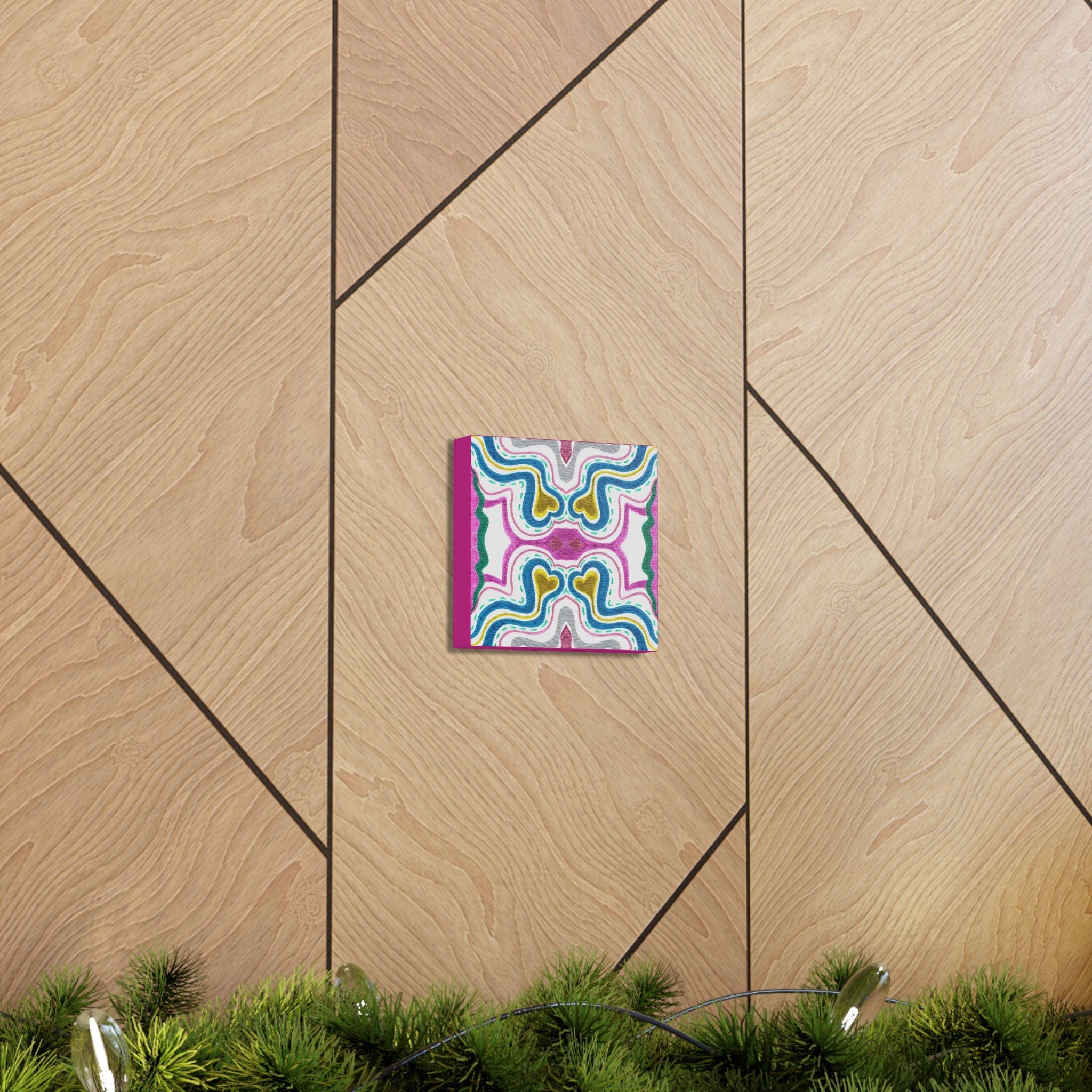 Love Frequency 2 Variation 1 Mosaic Caden Caraco Canvas Gallery Wrap