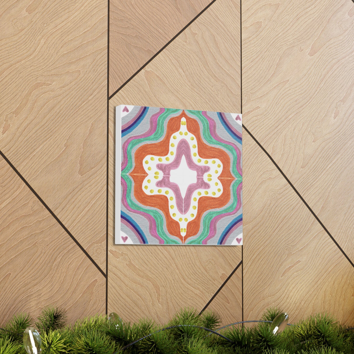 Love Frequency 2 Mosaic Caden Caraco Canvas Gallery Wrap