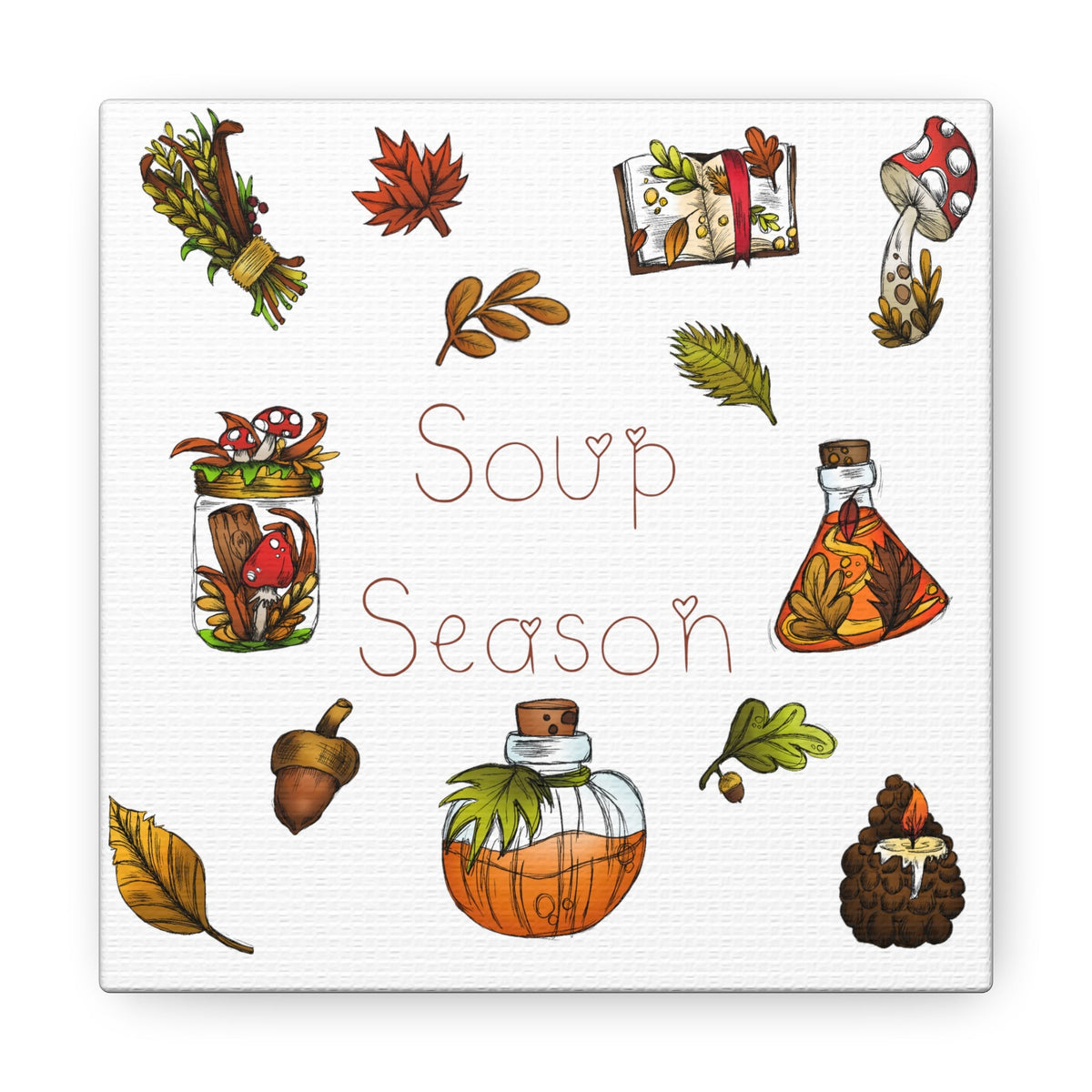 Soup Season Fall Autumn Decor Print Canvas Gallery Wrap