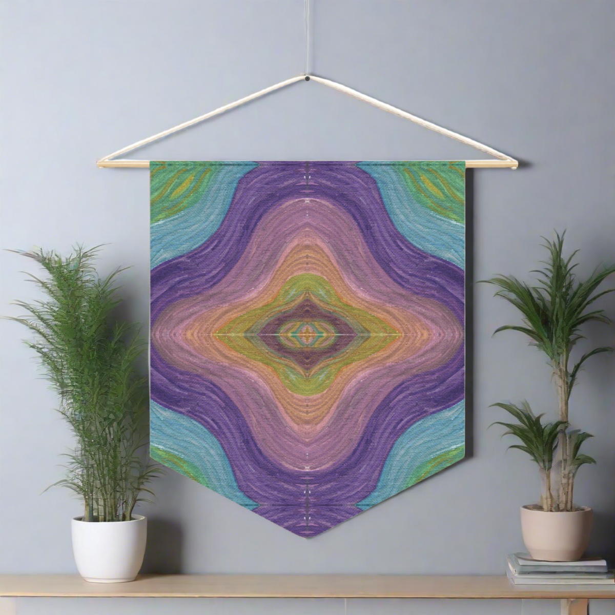 Solar Winds 6 Mosaic Good Vibrations 2 Caden Caraco Art Print Wall Hanging Banner Flag