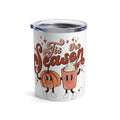 Tis The Season For Pumpkin Spice Fall Autumn Retro Style Stainless Steel Tumbler 10oz