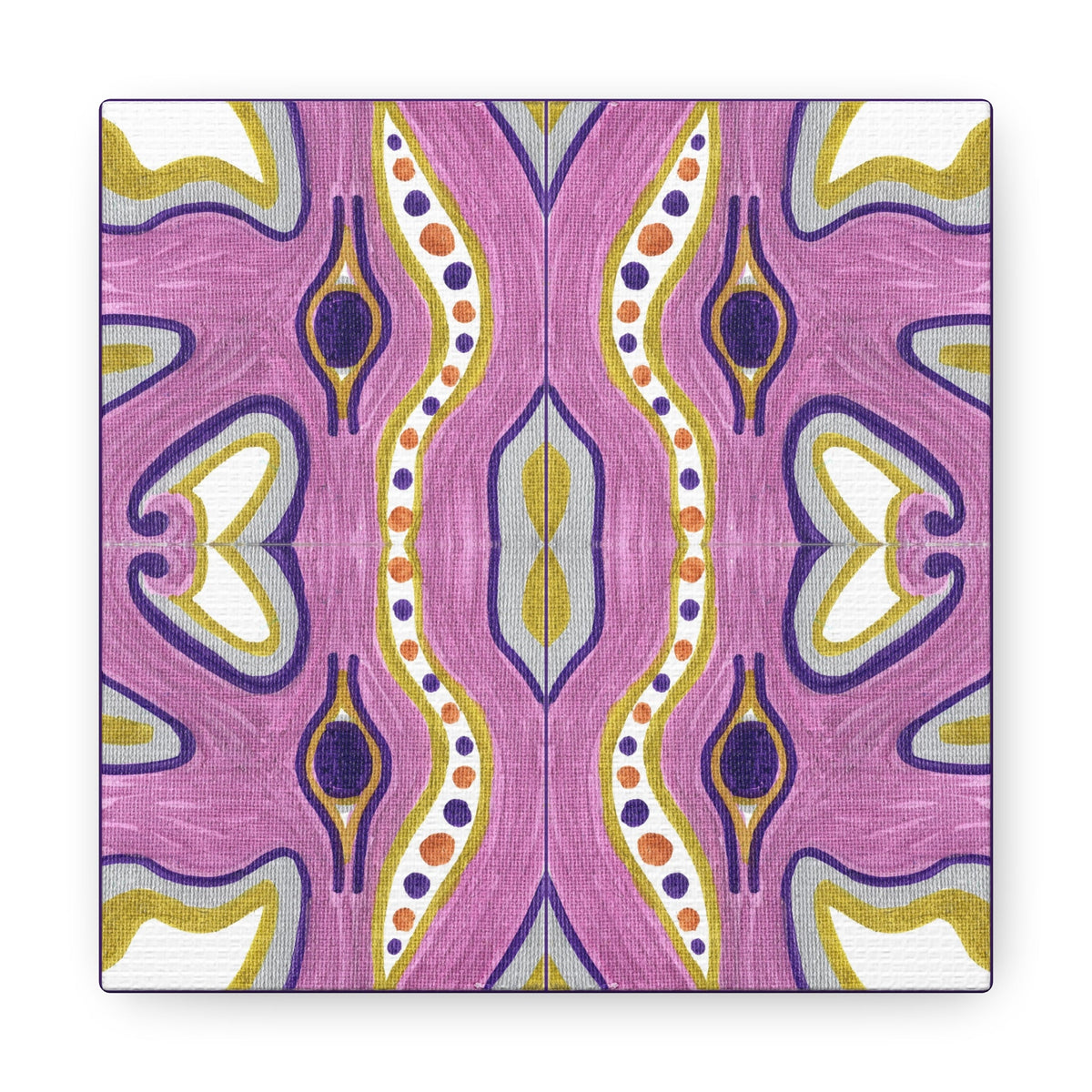 Purple E Mosiac Caden Caraco Canvas Gallery Wrap