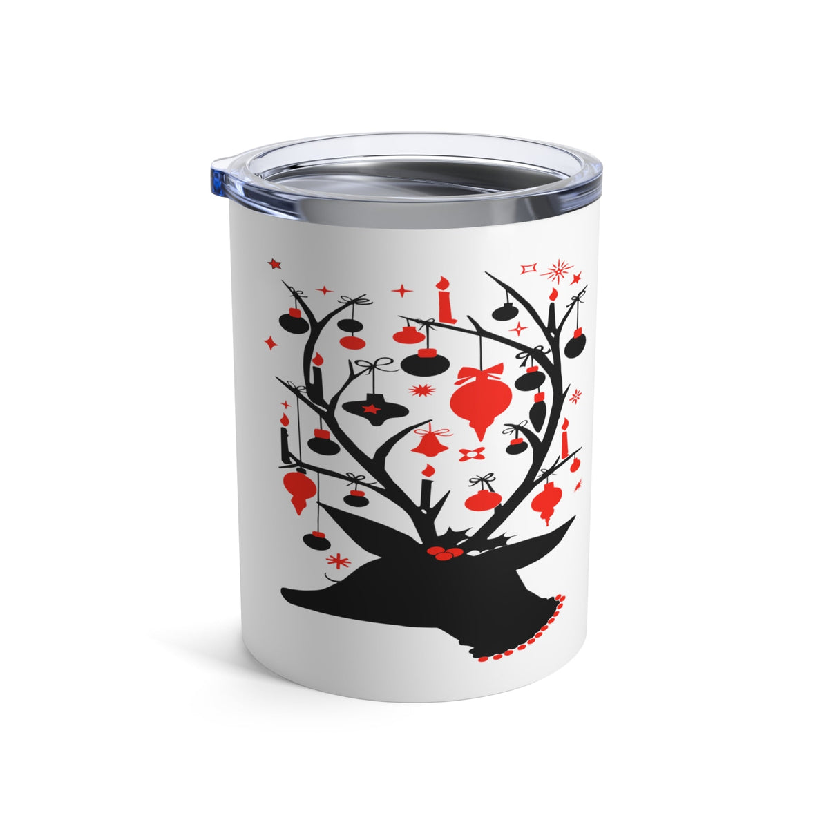 Reindeer Ornaments Retro Christmas Print Stainless Steel Tumbler 10oz