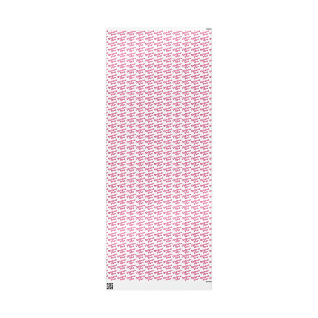 Pink Christmas Vibes Retro Style Christmas Holiday Gift Wrap Paper - Glossy Or Matte