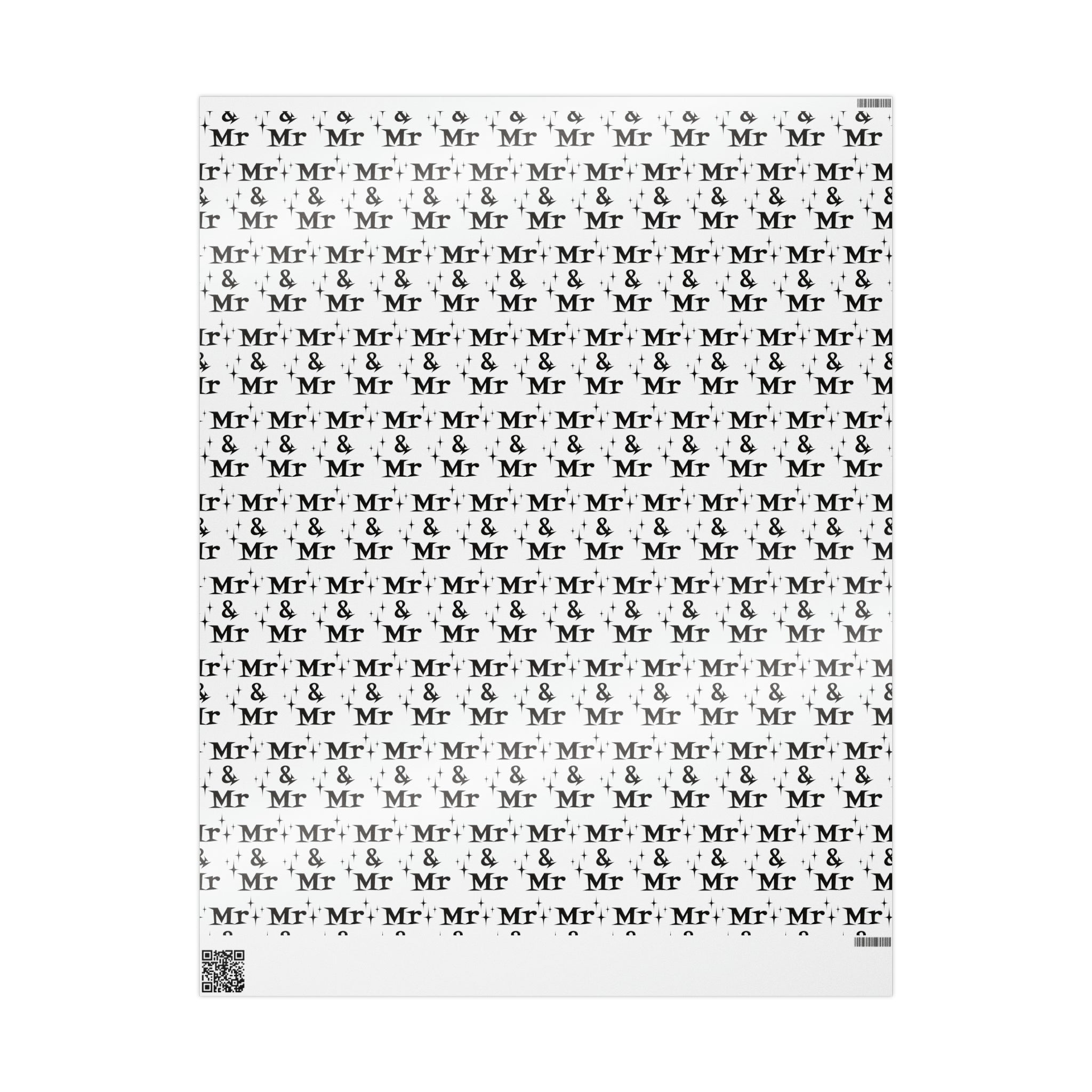 Mr. And Mr. Atomic Mid Century Retro Style Wedding Holiday Gift Wrap Paper - Glossy Or Matte