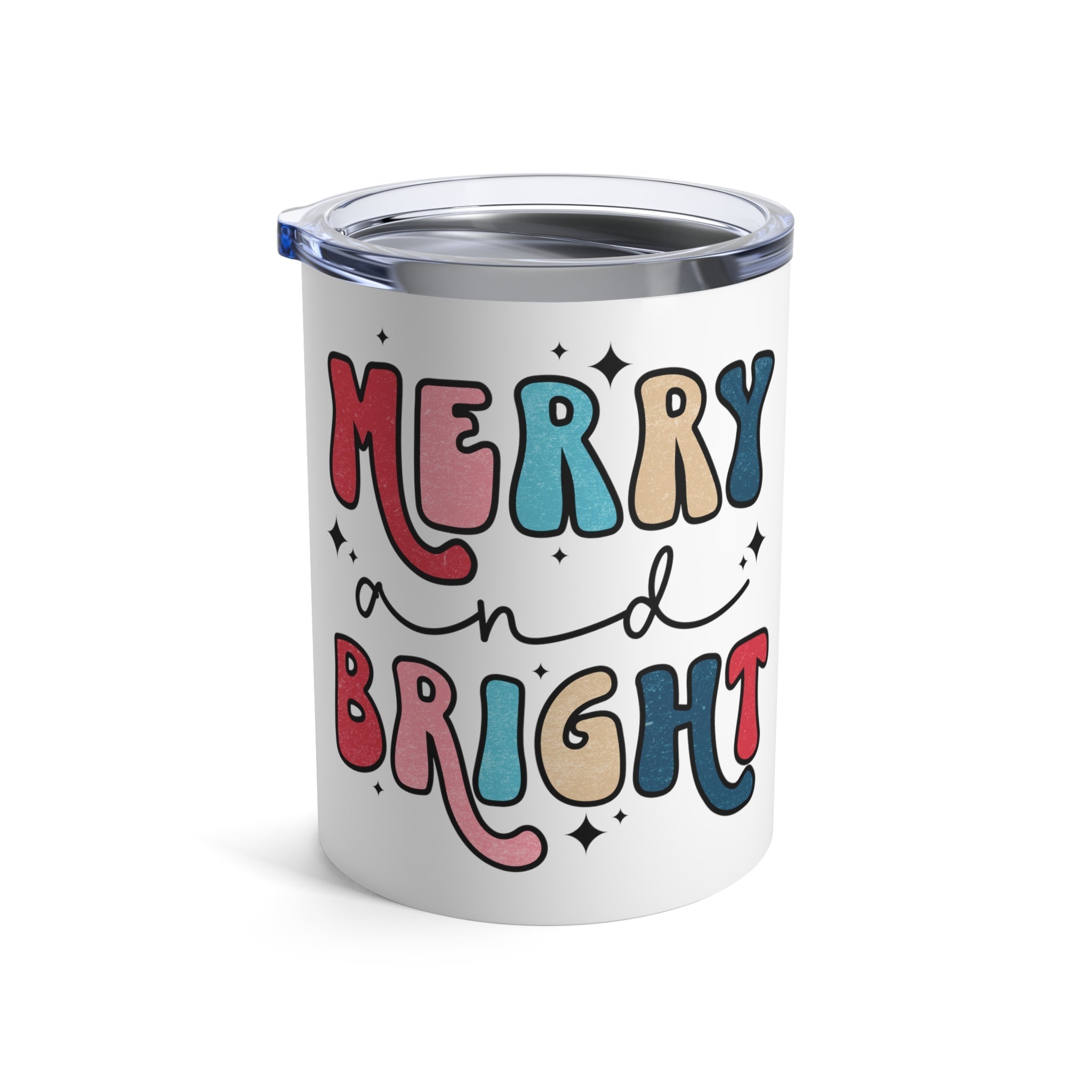 Merry And Bright Christmas Stainless Steel Tumbler 10oz