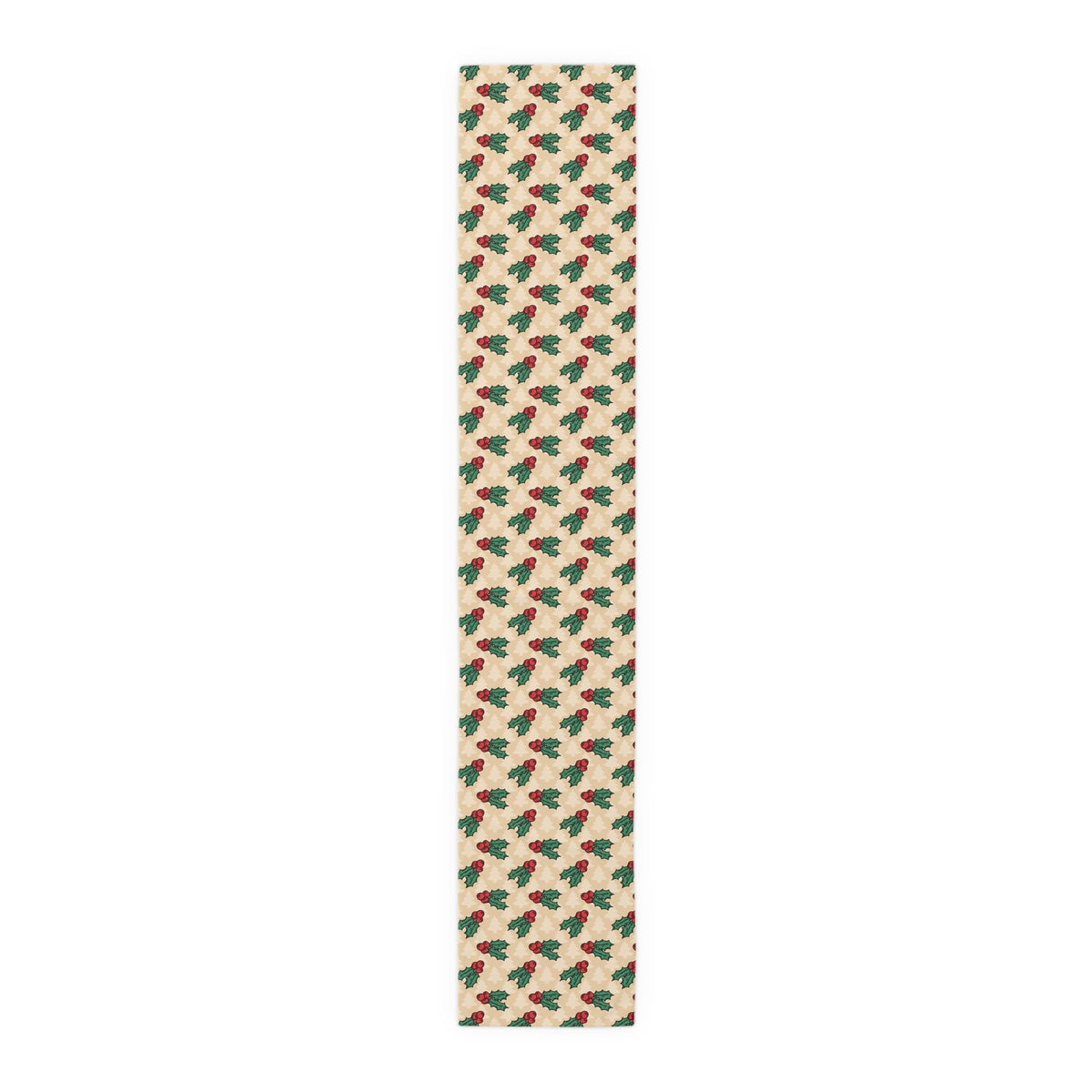 Christmas Holly Trees Polyester Table Runner
