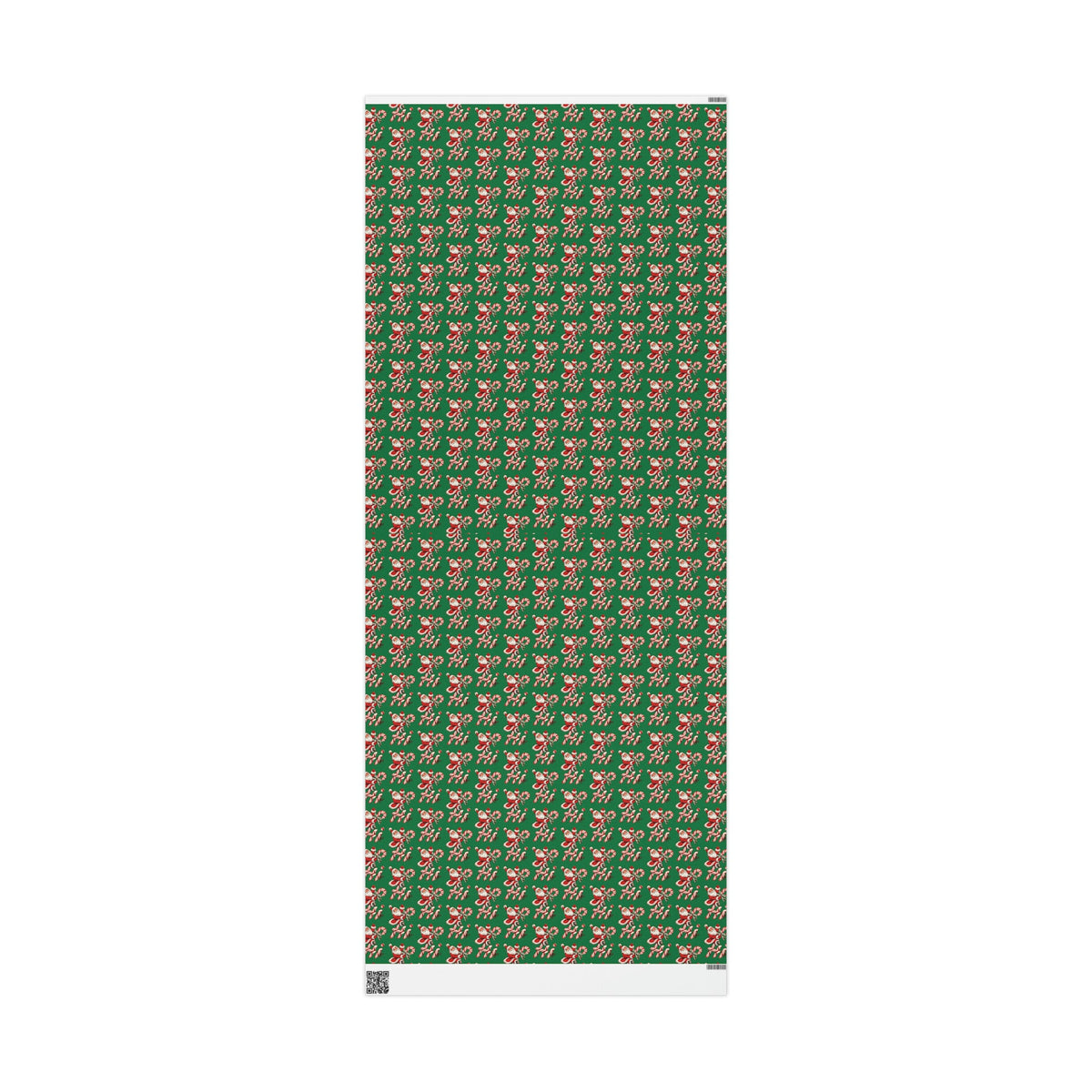 Hi Santa On Candy Cane Retro Christmas Print Holiday Gift Wrap Paper - Glossy Or Matte