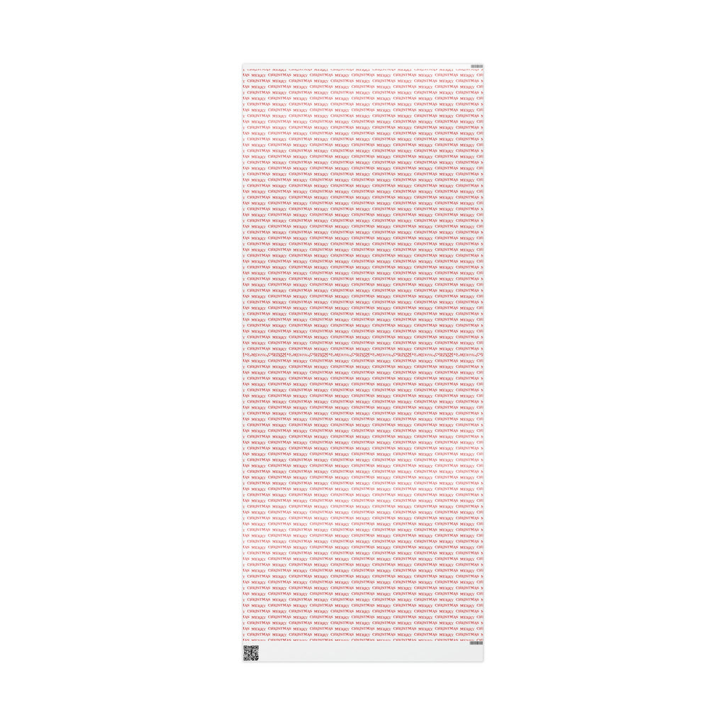 Merry Christmas Red And White Atomic Retro Style Christmas Holiday Gift Wrap Paper - Glossy Or Matte