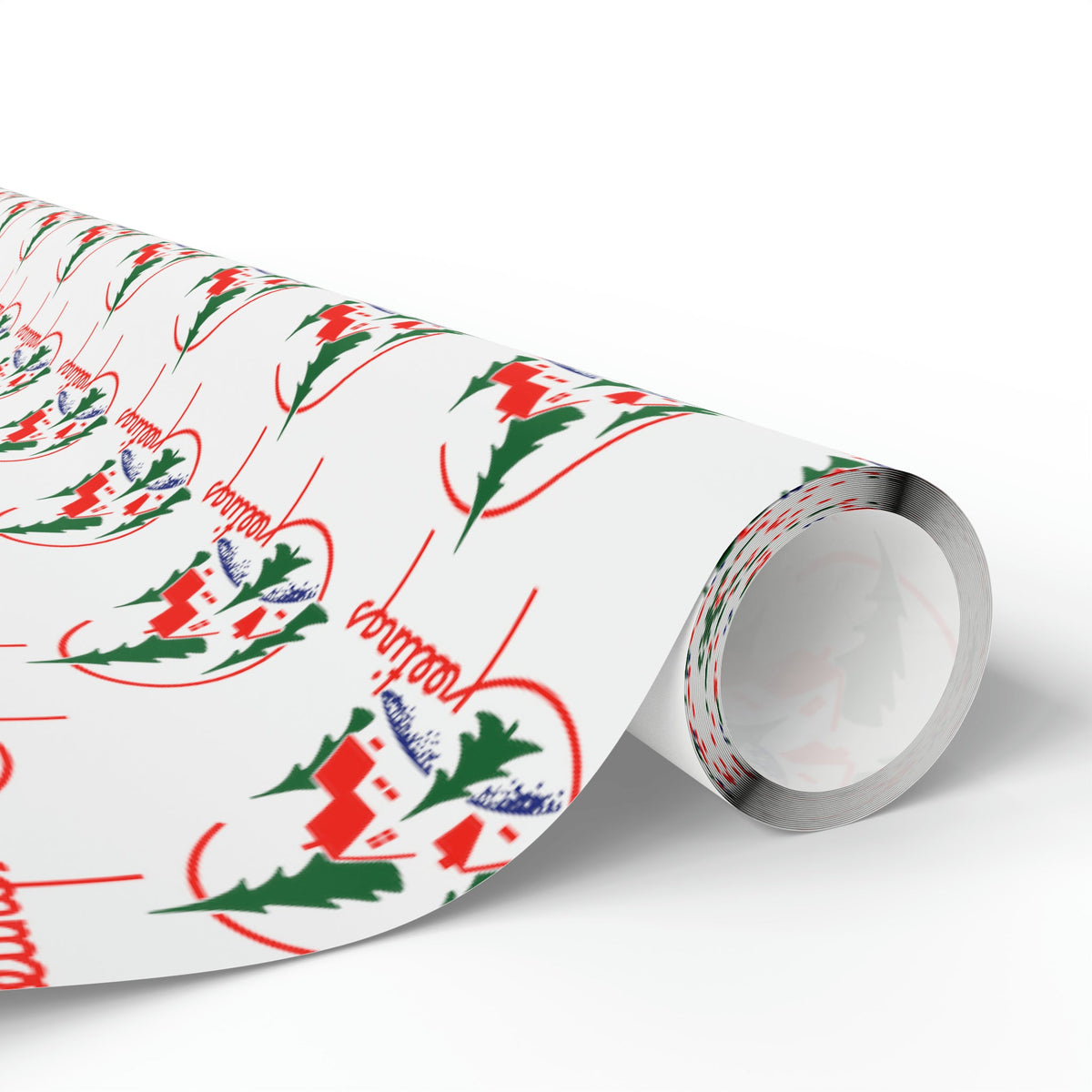 Christmas Greetings Mid Century Retro Christmas Print Holiday Gift Wrap Paper - Glossy Or Matte