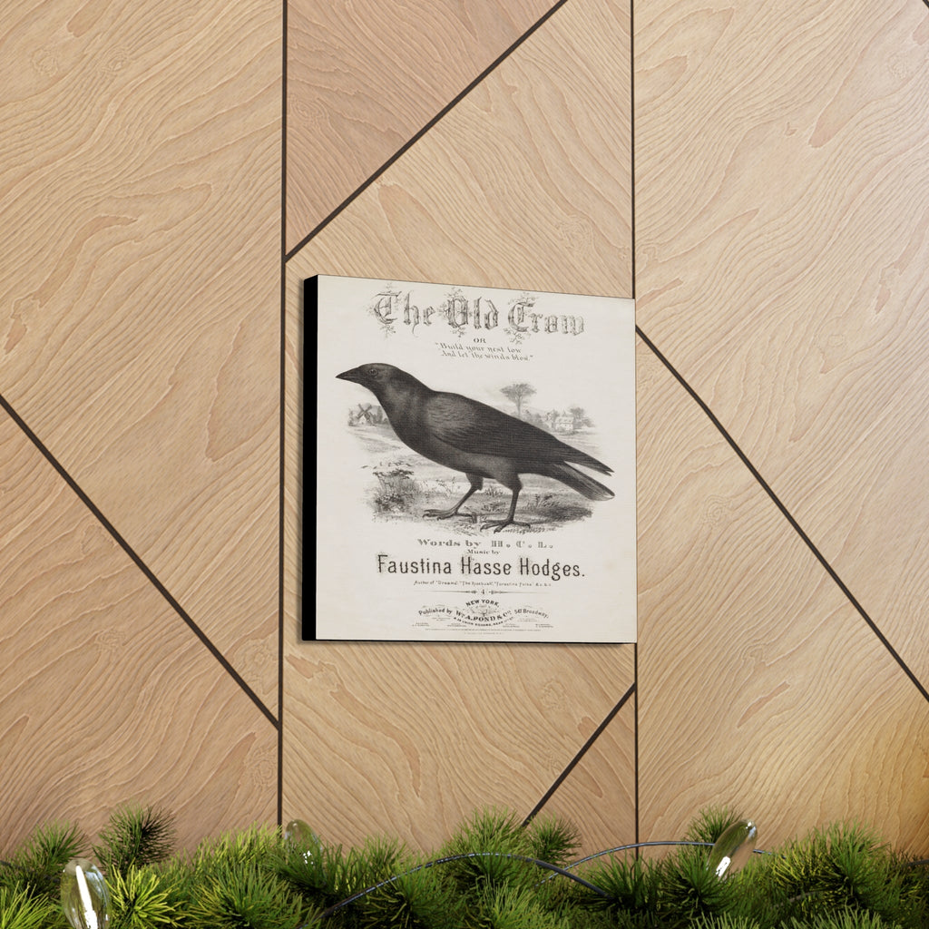 The Old Crow Retro Sheet Music Cover Print Canvas Gallery Wraps