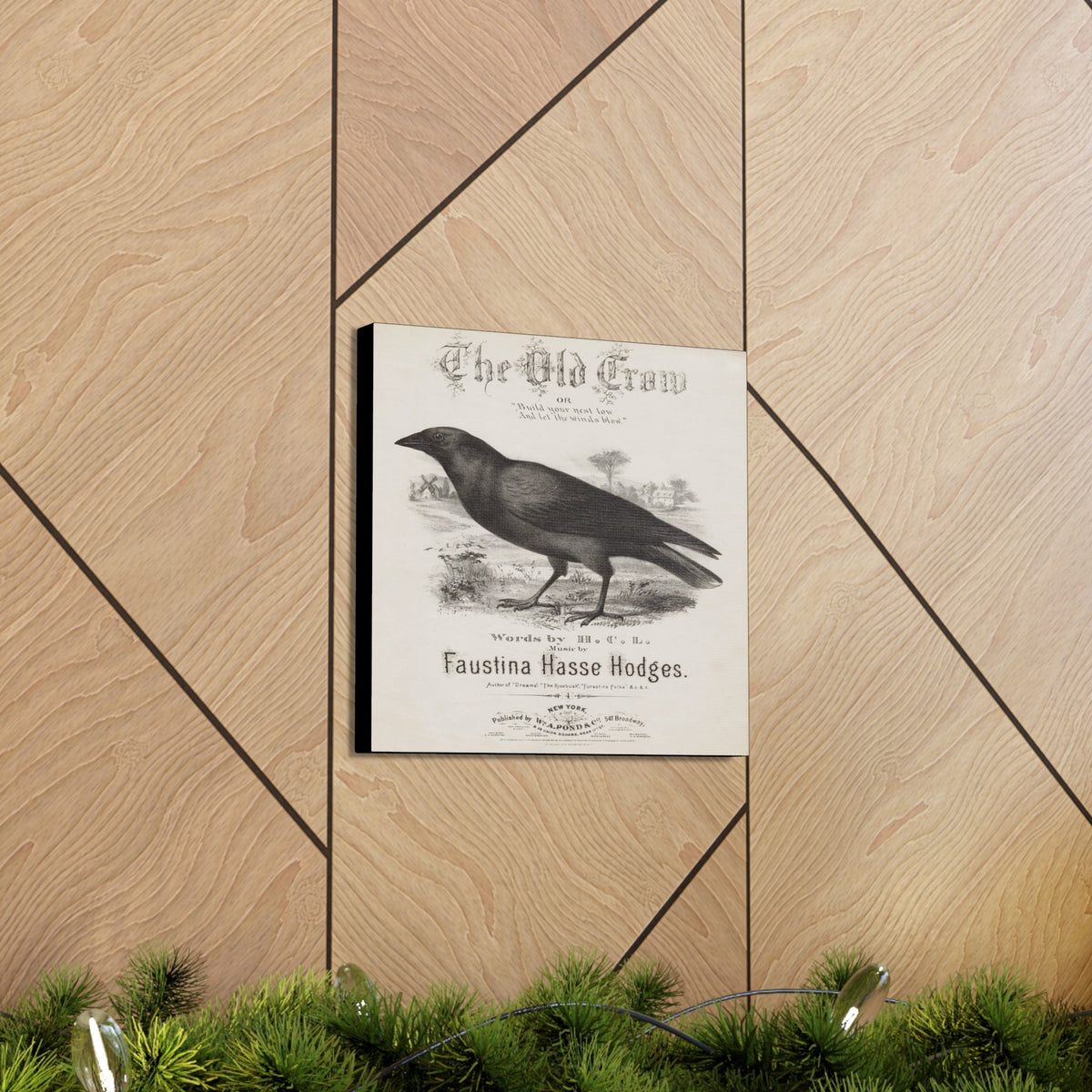 The Old Crow Retro Sheet Music Cover Print Canvas Gallery Wraps