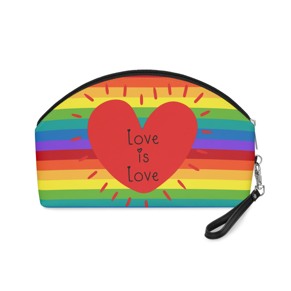 Love is Love Rainbow Travel Cosmetic Makeup Bag