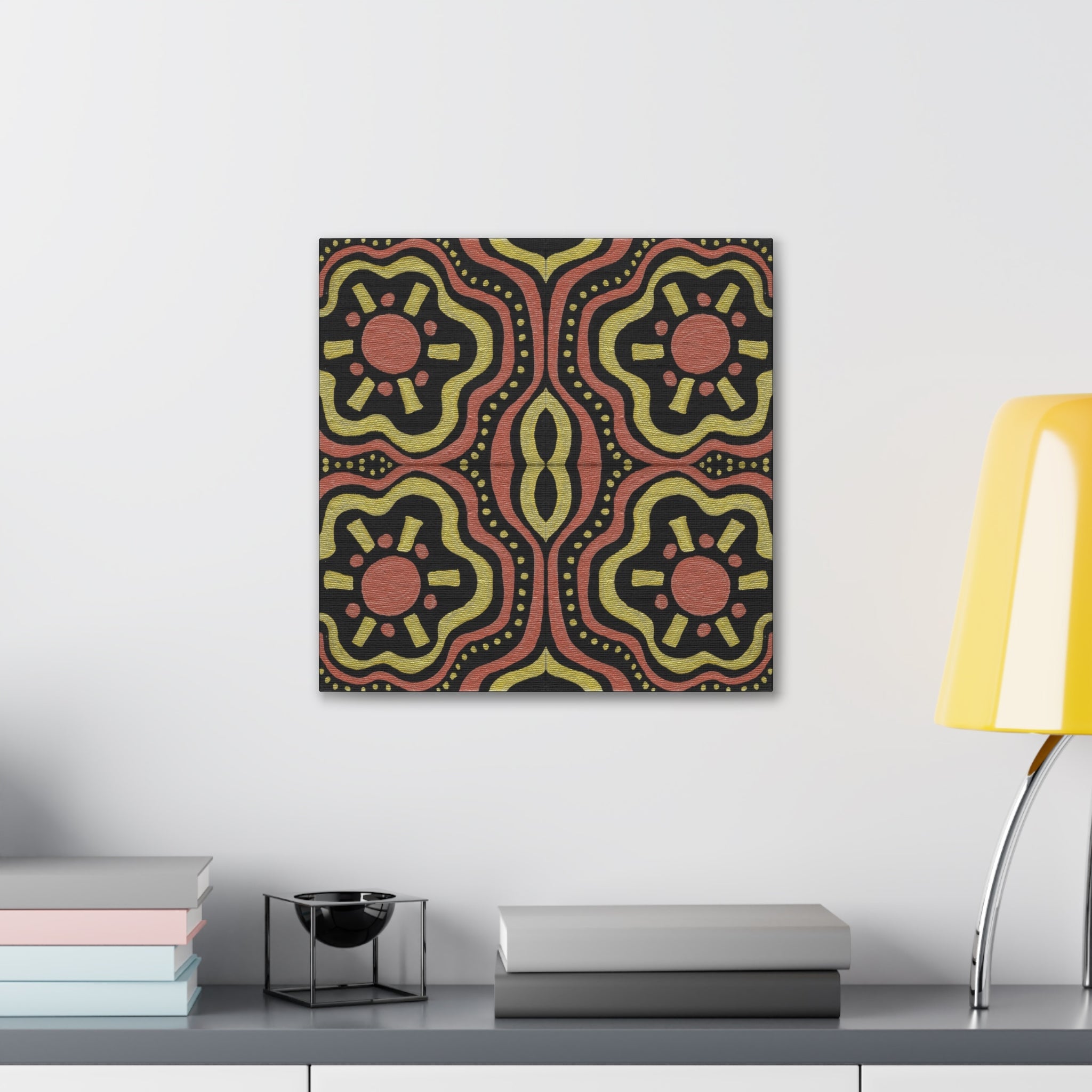 Gold Suns Mosaic Caden Caraco Canvas Gallery Wrap
