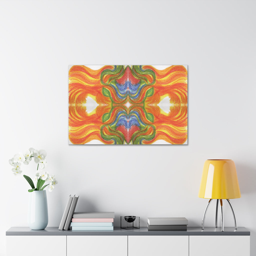 "Ventricular Flames" Caden Caraco Canvas Wrap