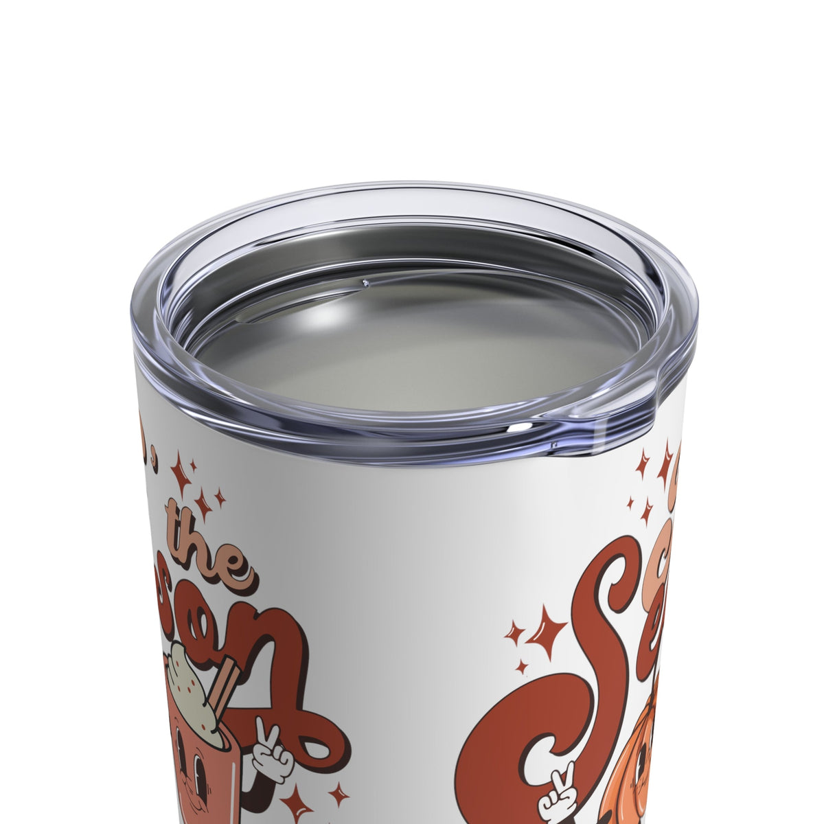 Tis The Season For Pumpkin Spice Fall Autumn Retro Style Stainless Steel Tumbler 10oz