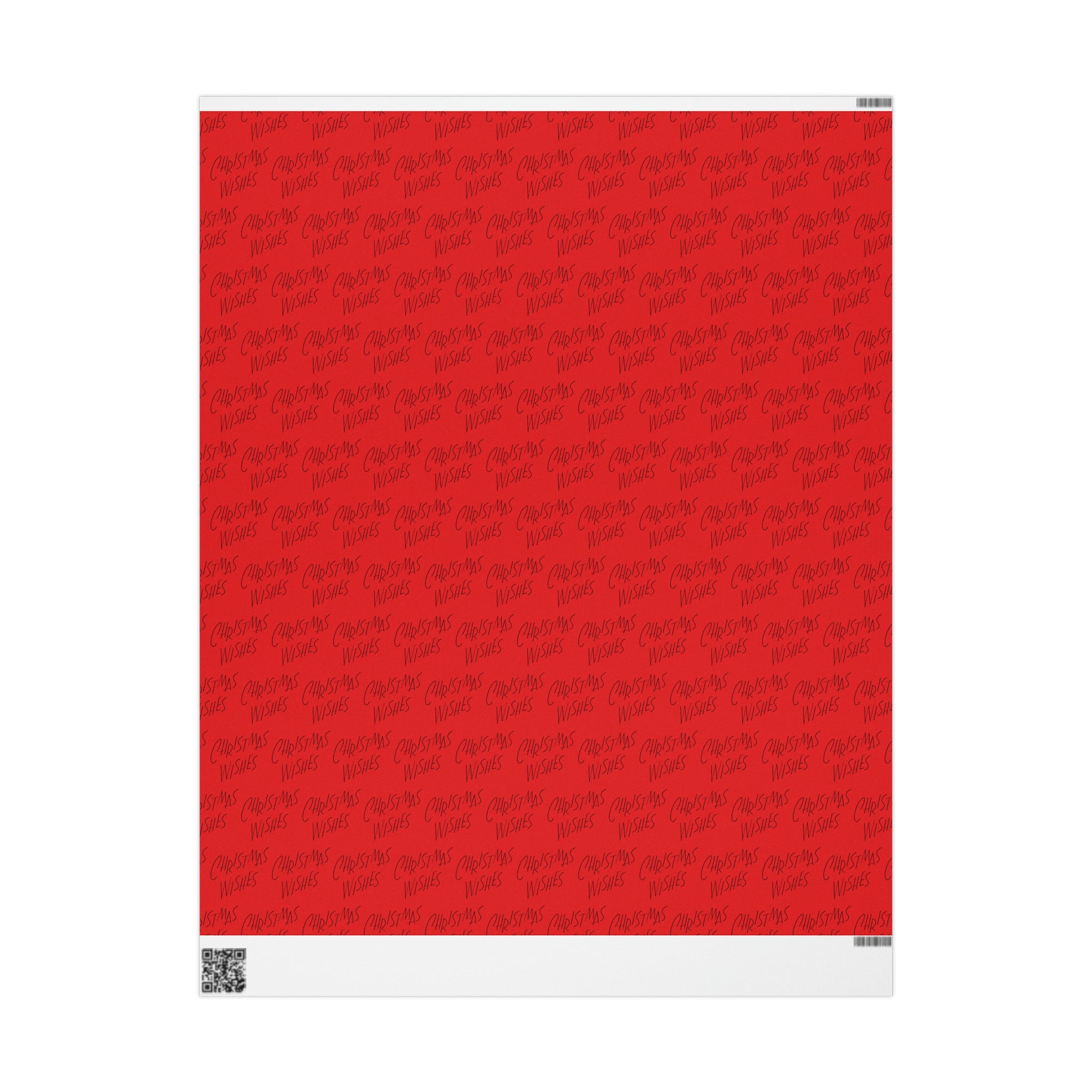 Christmas Wishes Red Mid Century Retro Christmas Print Holiday Gift Wrap Paper - Glossy Or Matte