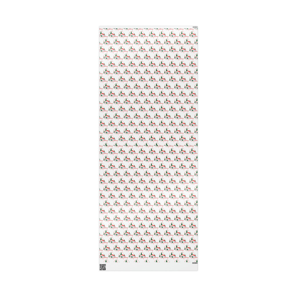 Christmas Greetings Mid Century Retro Christmas Print Holiday Gift Wrap Paper - Glossy Or Matte