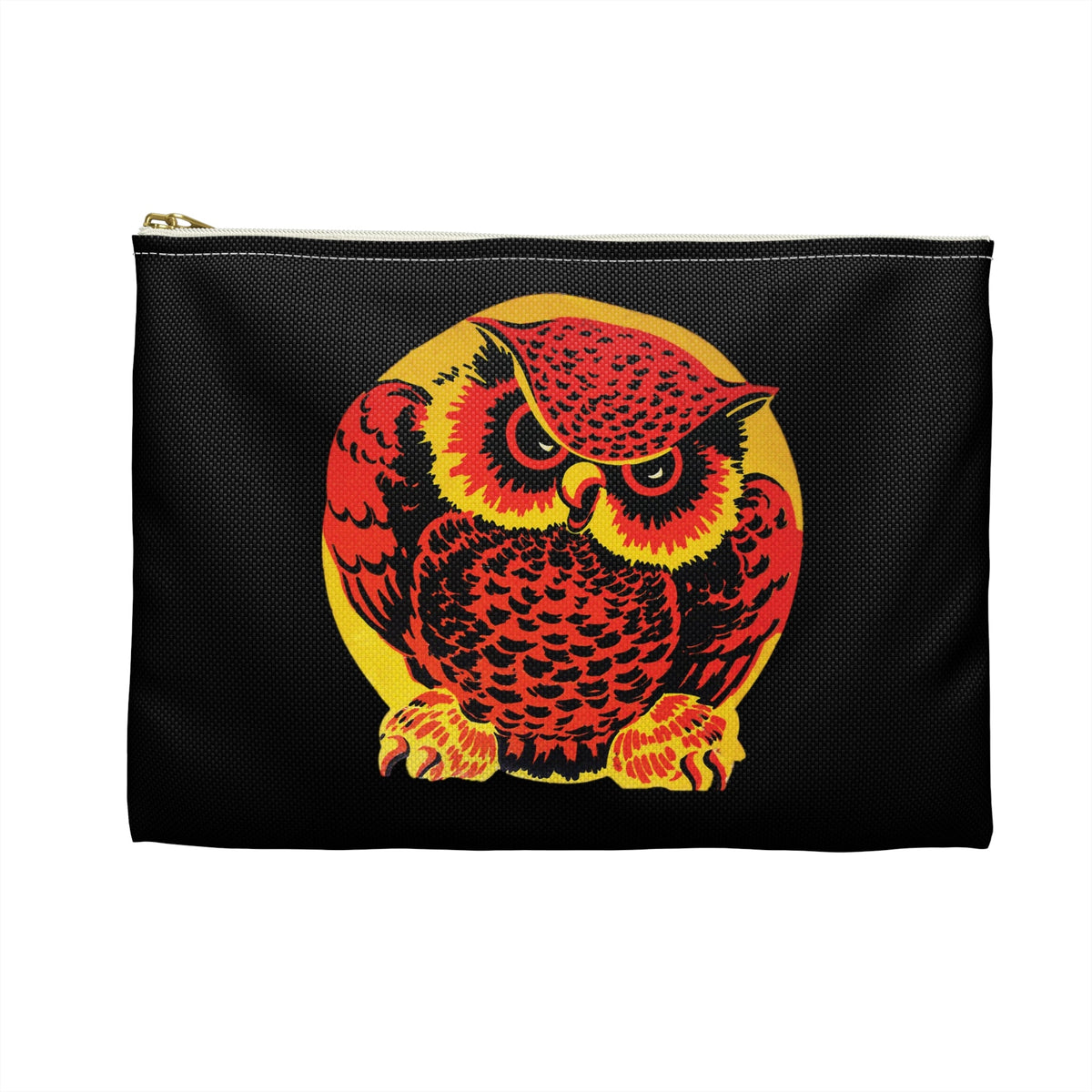 Halloween Owl Retro Retro Halloween Print Polyester Accessory Pouch Travel Bag