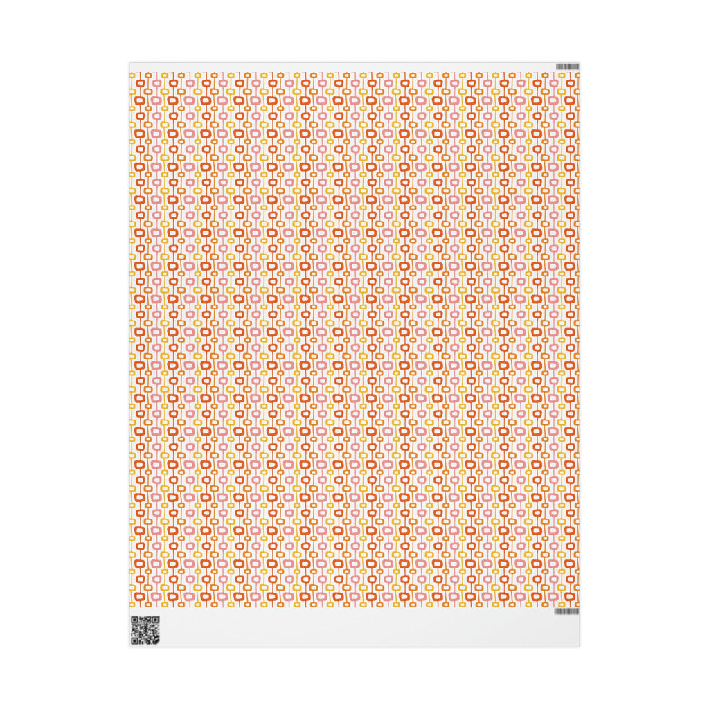 Atomic Squares Atomic Retro Style Holiday Gift Wrap Paper - Glossy Or Matte