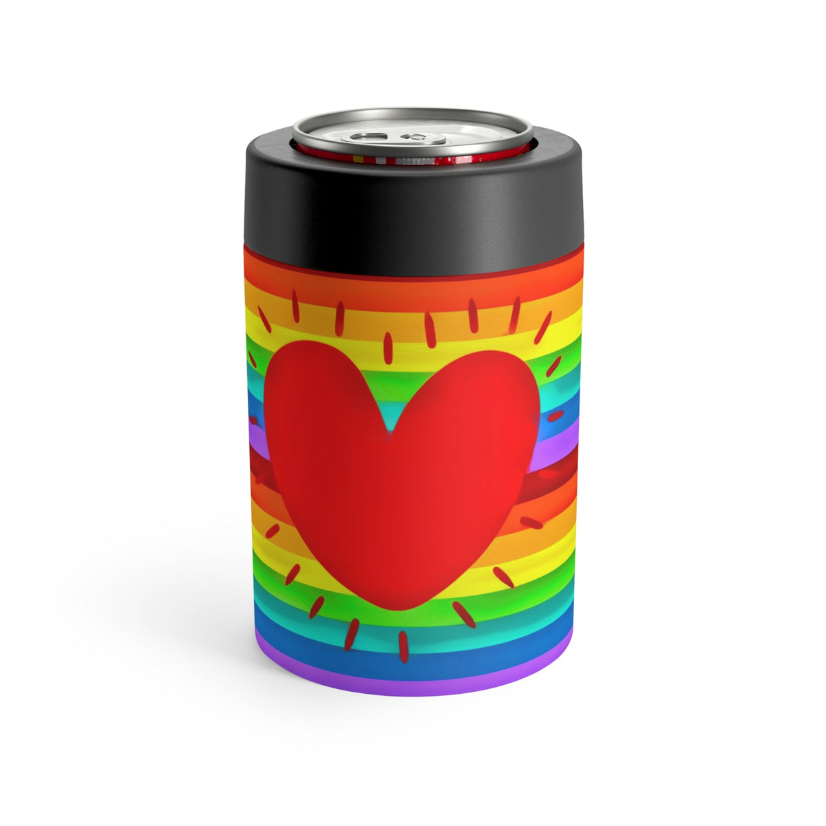 Rainbow Love Stainless Steel Can Holder