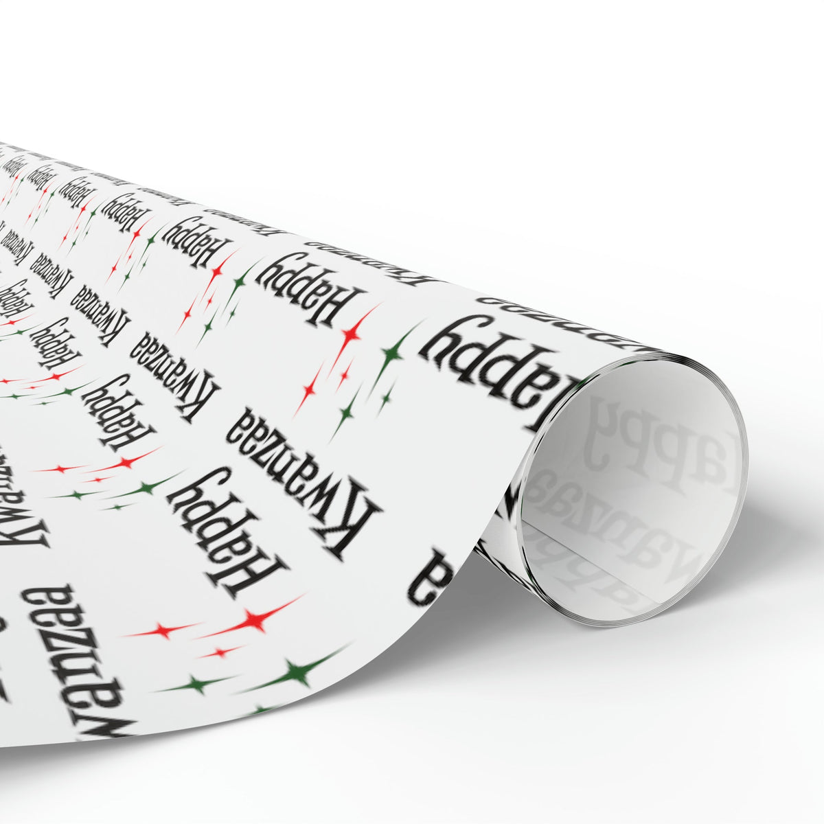 Happy Kwanzaa Starburst Atomic Retro Style Holiday Gift Wrap Paper - Glossy Or Matte