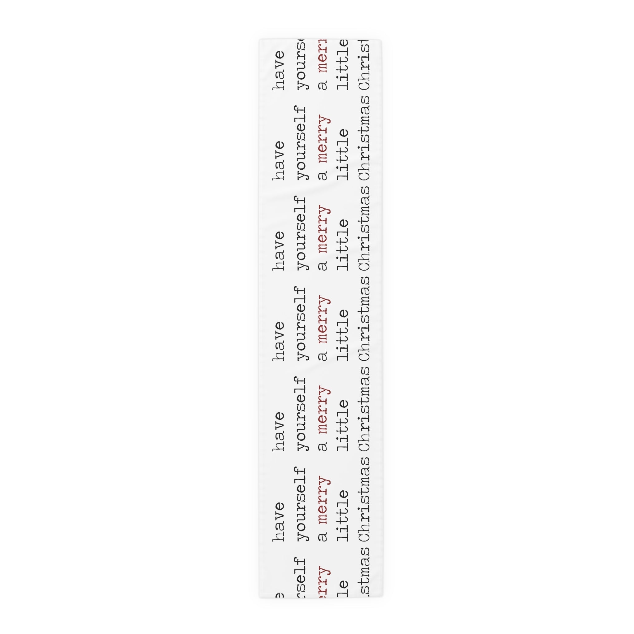 Have Yourself A Merry Little Christmas Print Home Decor Cotton Poly Table Runner