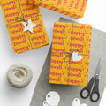 Happy Diwali Starburst Atomic Mid Century Retro Style Holiday Gift Wrap Paper - Glossy Or Matte