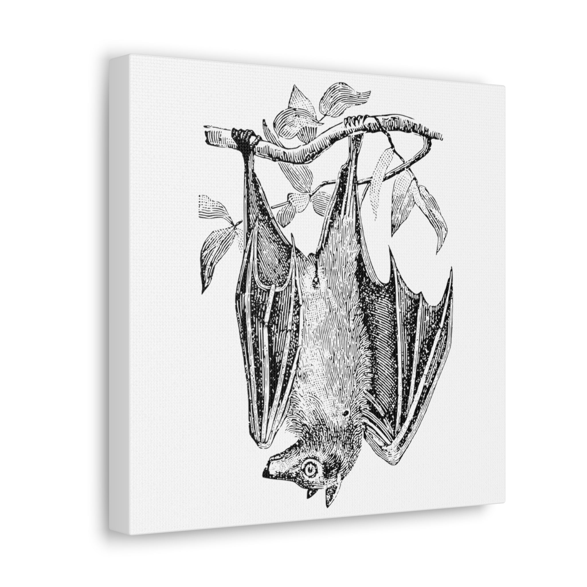 Retro Bat Halloween Print Canvas Gallery Wrap