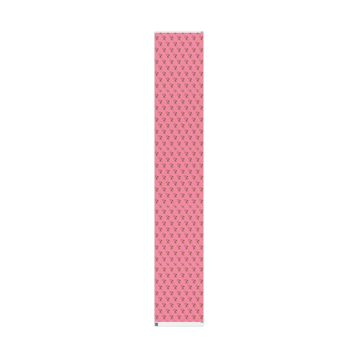 Christmas Wishes Reindeer With Candy Cane Pink Mid Century Retro Christmas Print Holiday Gift Wrap Paper - Glossy Or Matte