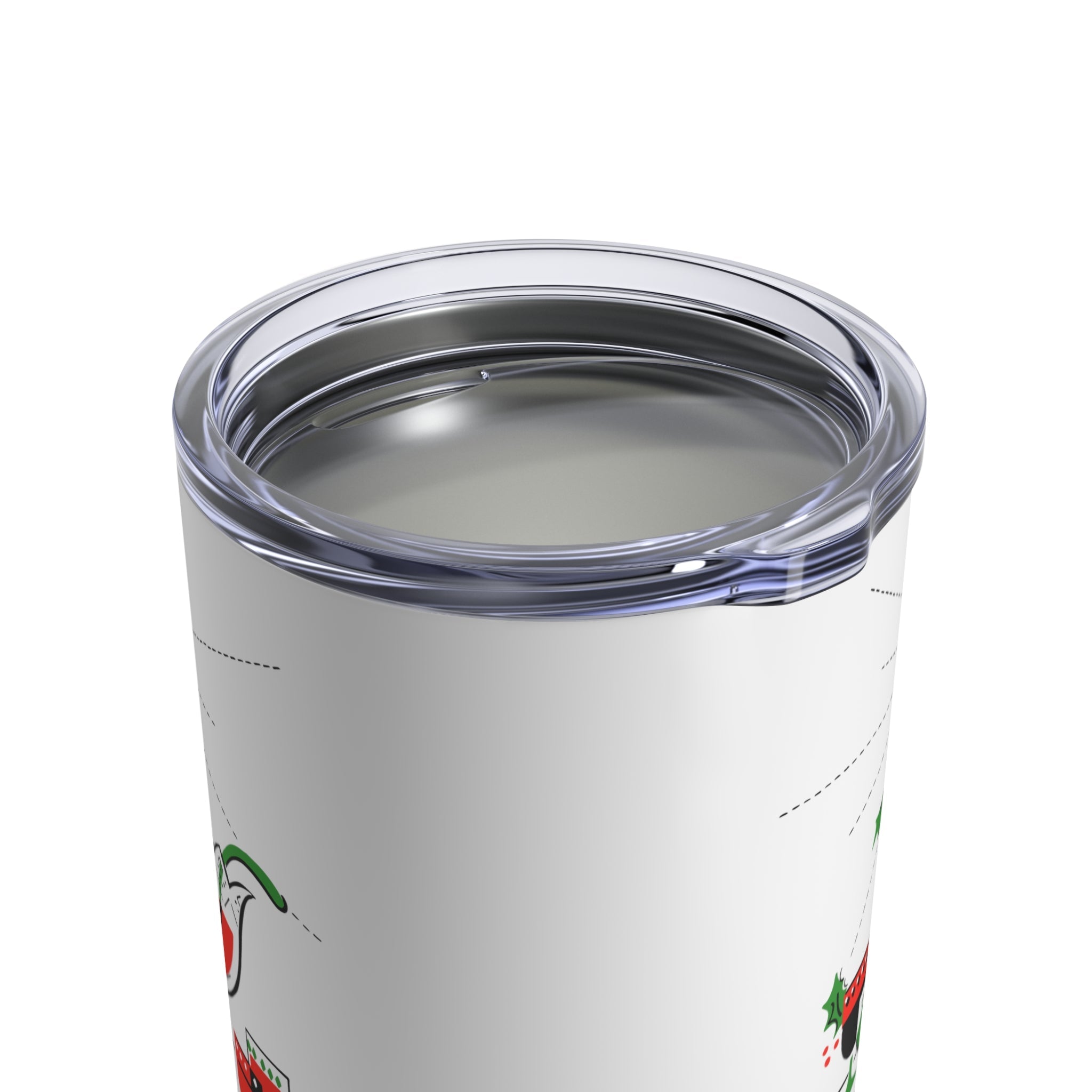 Christmas Cocktails Punchbowl Mid Century Retro Christmas Print Stainless Steel Tumbler 10oz
