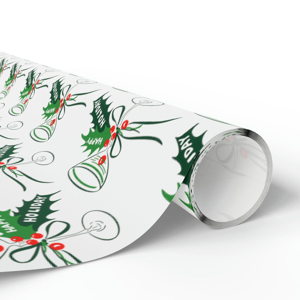 Happy Holidays Champagne Cocktails Mid Century Retro Christmas Print Holiday Gift Wrap Paper - Glossy Or Matte