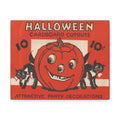 Halloween Cardboard Cutouts Black Cats Retro Halloween Print Canvas Gallery Wrap