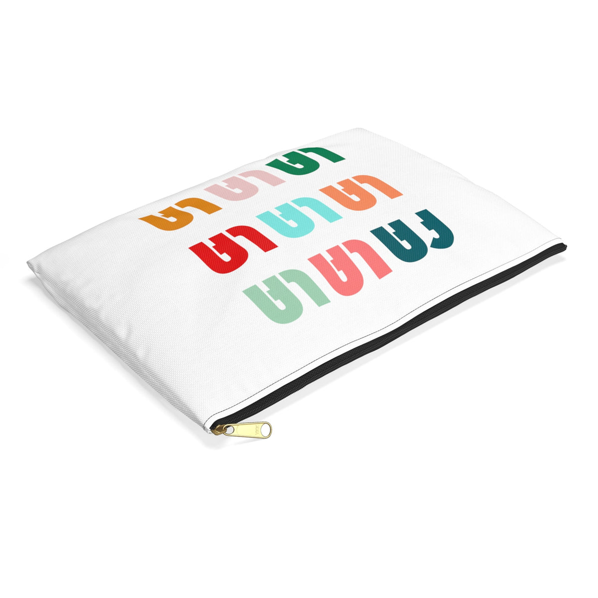 Fa La La La Retro Style Christmas Print Polyester Accessory Pouch Travel Bag