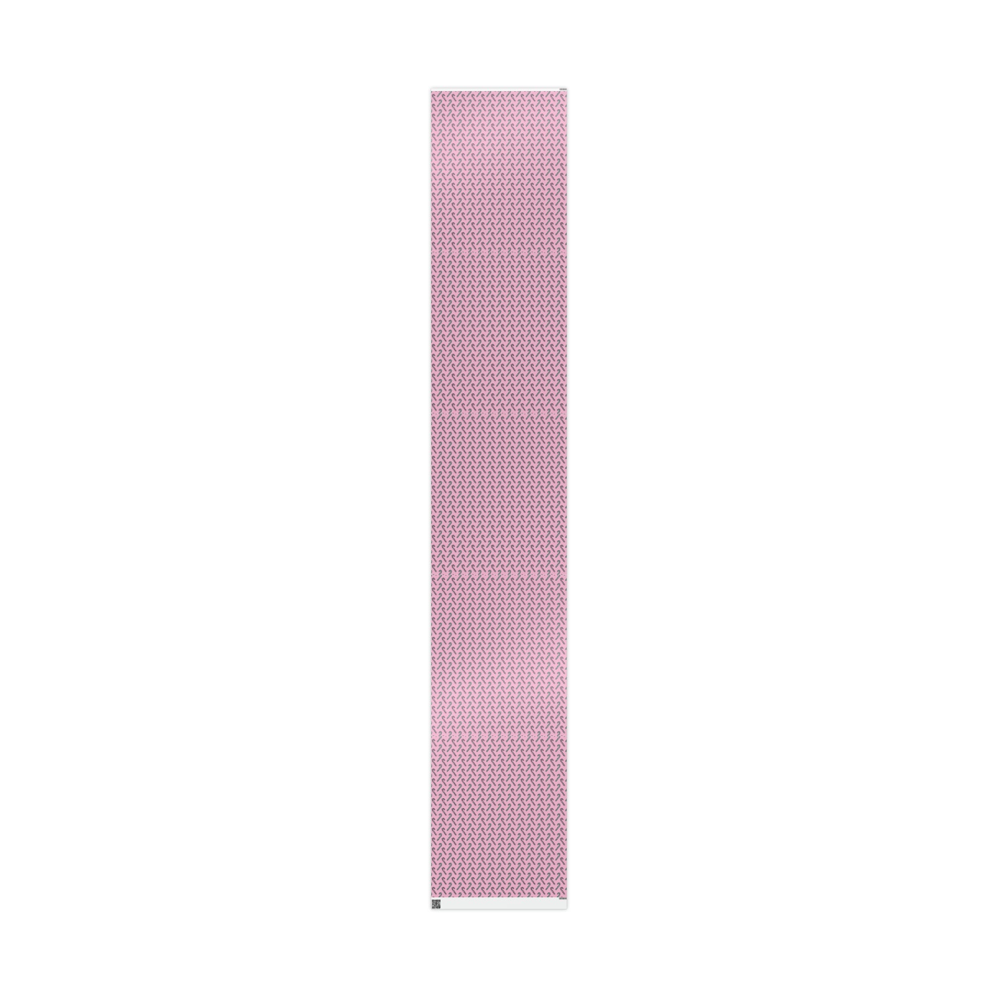 Pink And Teal Pastel Candy Canes Pink Christmas Print Holiday Gift Wrap Paper - Glossy Or Matte