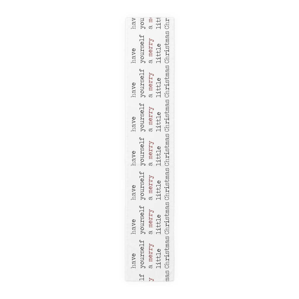 Have Yourself A Merry Little Christmas Print Home Decor Cotton Poly Table Runner