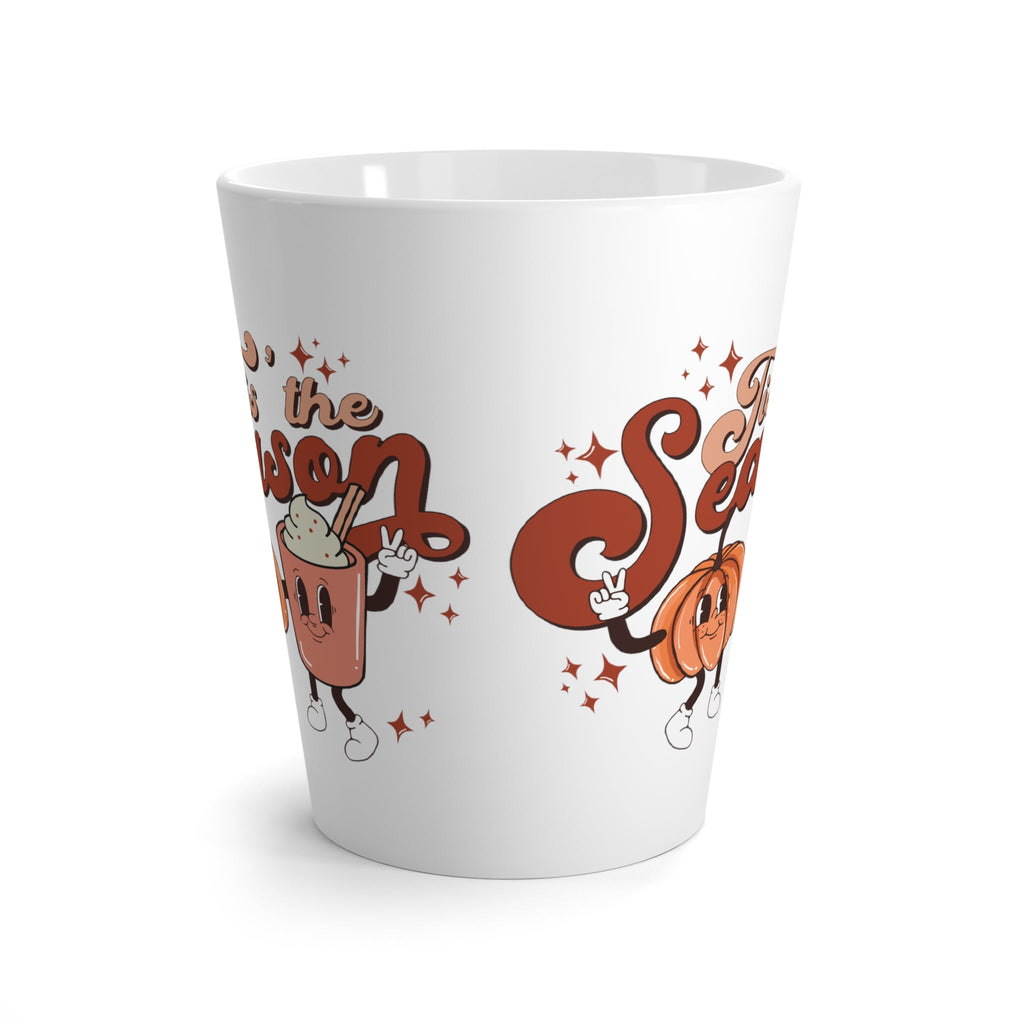 Tis The Season For Pumpkin Spice Fall Autumn Print Latte Coffee Mug