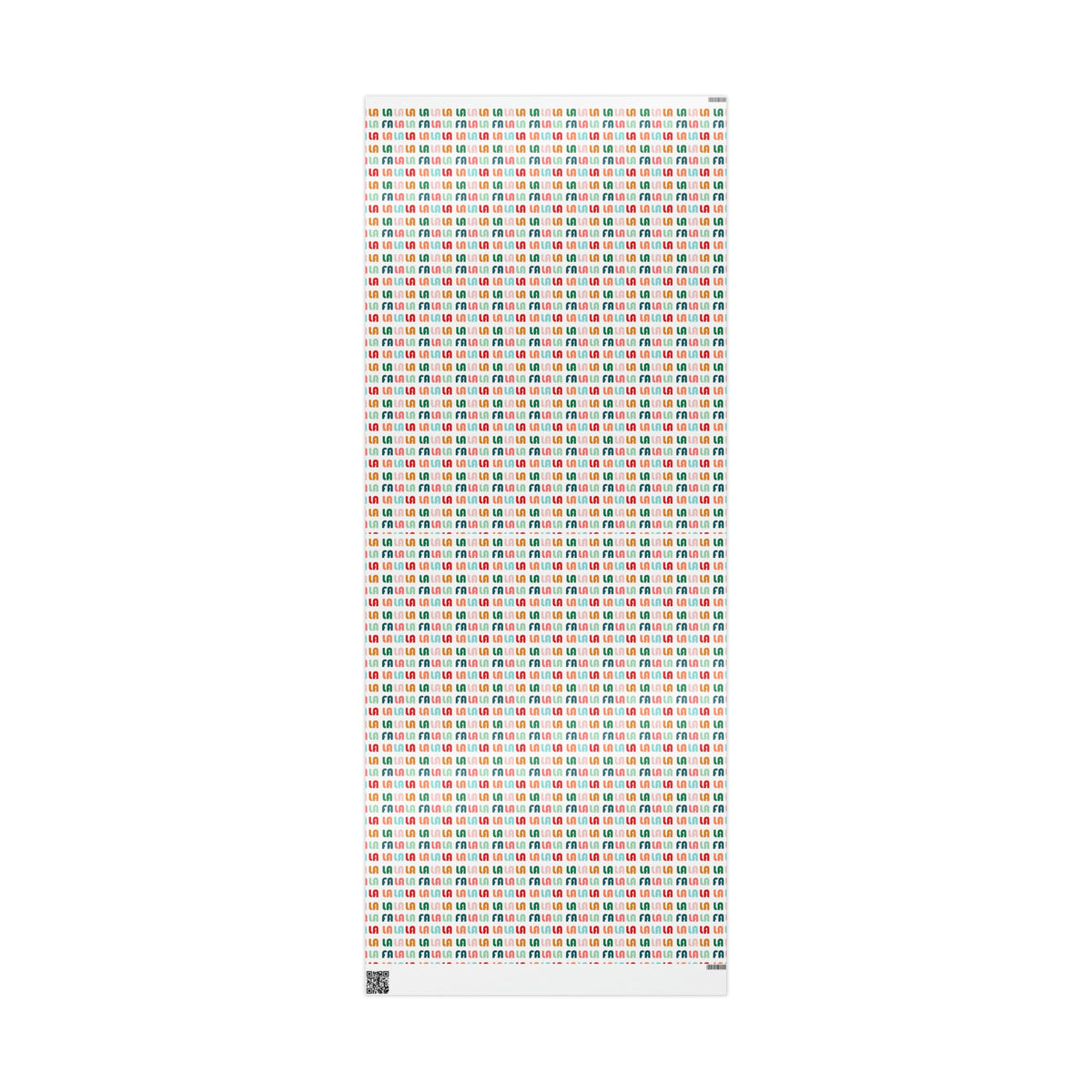 Fa La La La Retro Style Christmas Print Holiday Gift Wrap Paper - Glossy Or Matte