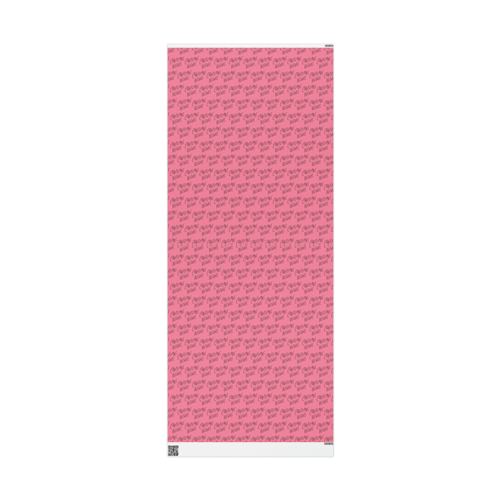Christmas Wishes Pink Mid Century Retro Christmas Print Holiday Gift Wrap Paper - Glossy Or Matte