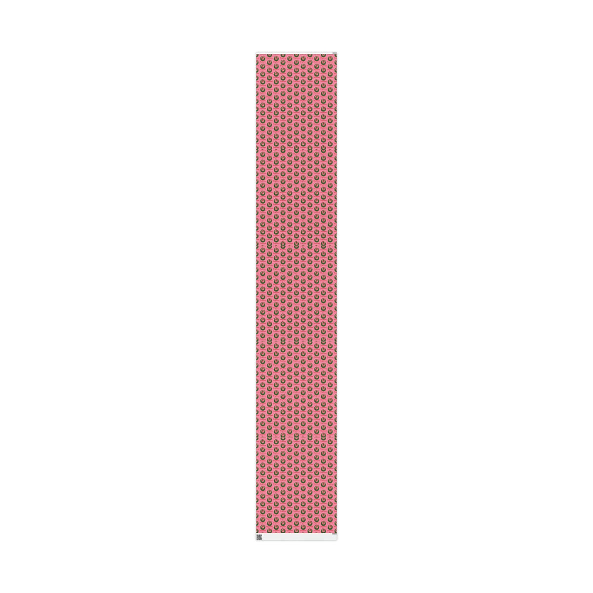 Merry Christmas Wreath Pink Retro Christmas Print Holiday Gift Wrap Paper - Glossy Or Matte