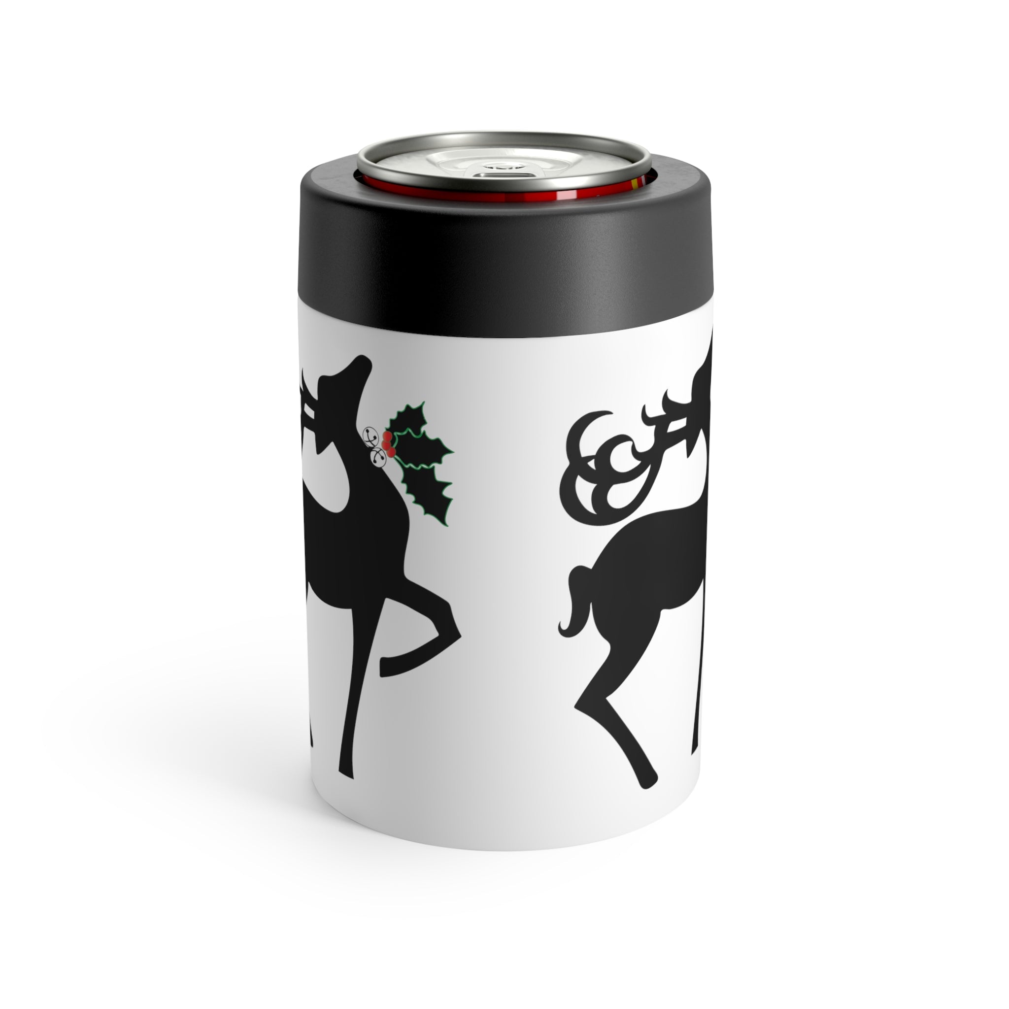 Christmas Reindeer Retro Christmas Print Stainless Steel Can Holder