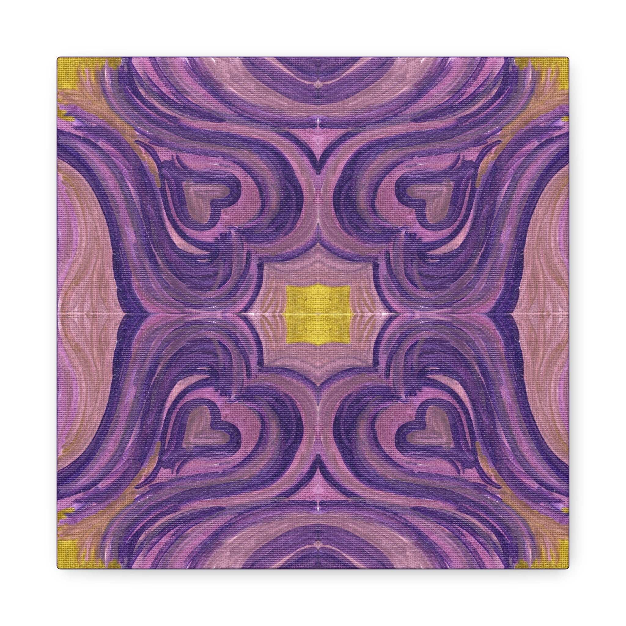 Purple Love Frequency Mosaic Caden Caraco Canvas Gallery Wrap