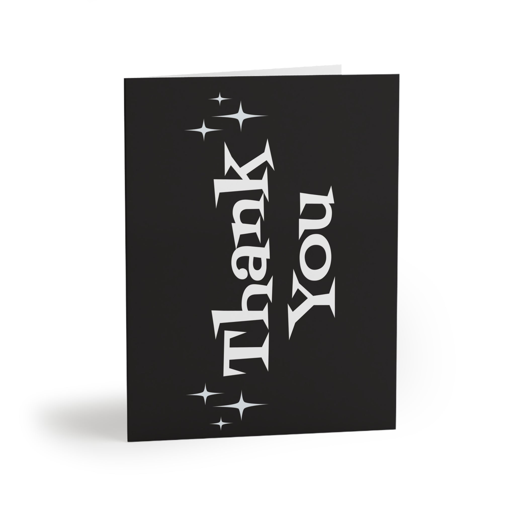 Thank You Starburst Atomic Mid Century Retro Style Thank You Matte Greeting Cards (8, 16, and 24 pcs)