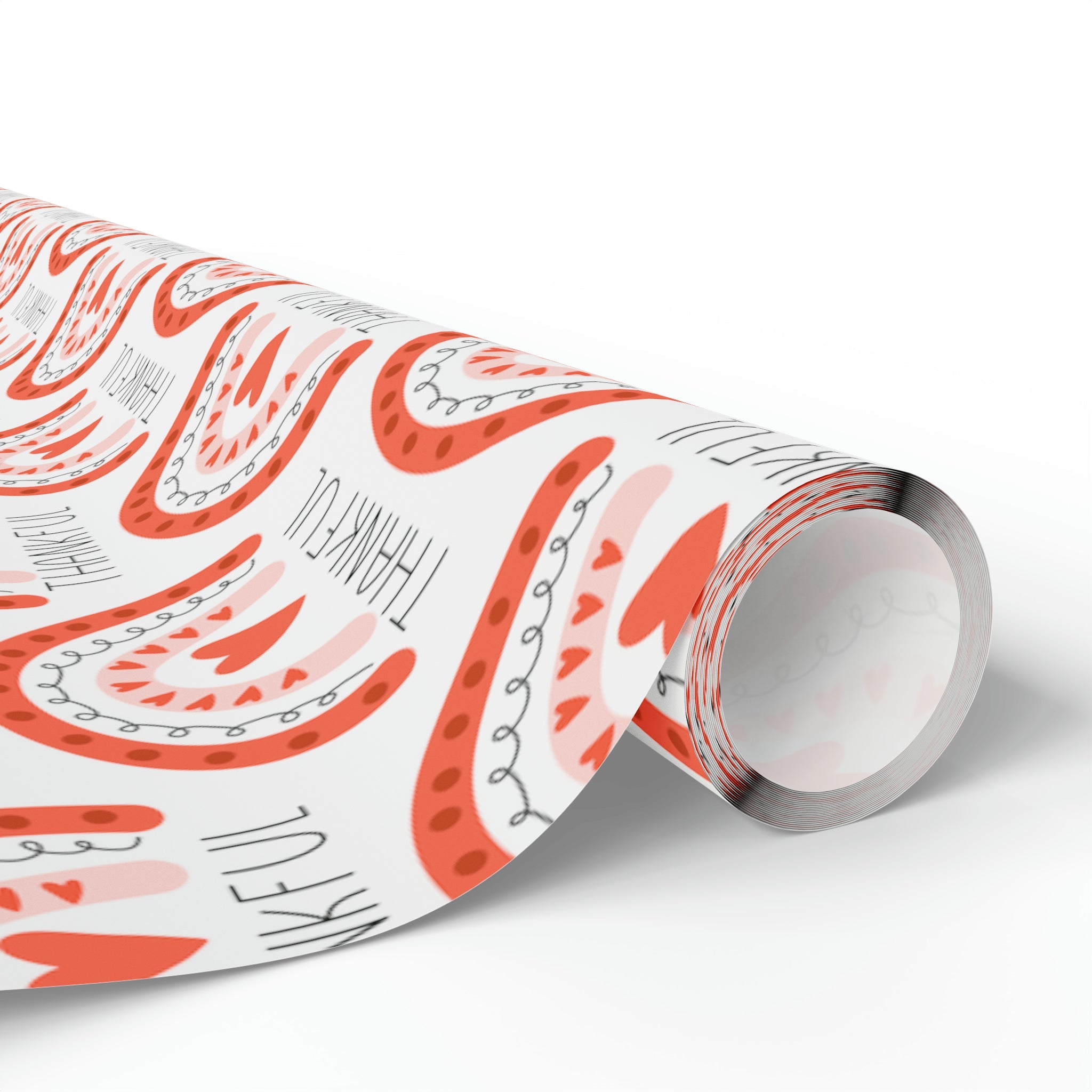 Thankful Boho Rainbow Friendsgiving Thanksgiving Thank You Print Holiday Gift Wrap Paper - Glossy Or Matte